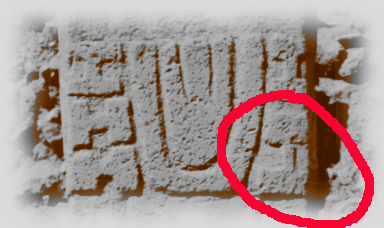 Signe H inversé sur la ceinture au-devant du pilier 18 à Göbekli Tepe